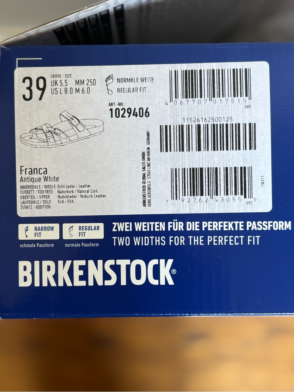 Birkenstock Franca, Antique White Crisscross Triple-Strap Sandals, brand new! - Picture 4 of 10